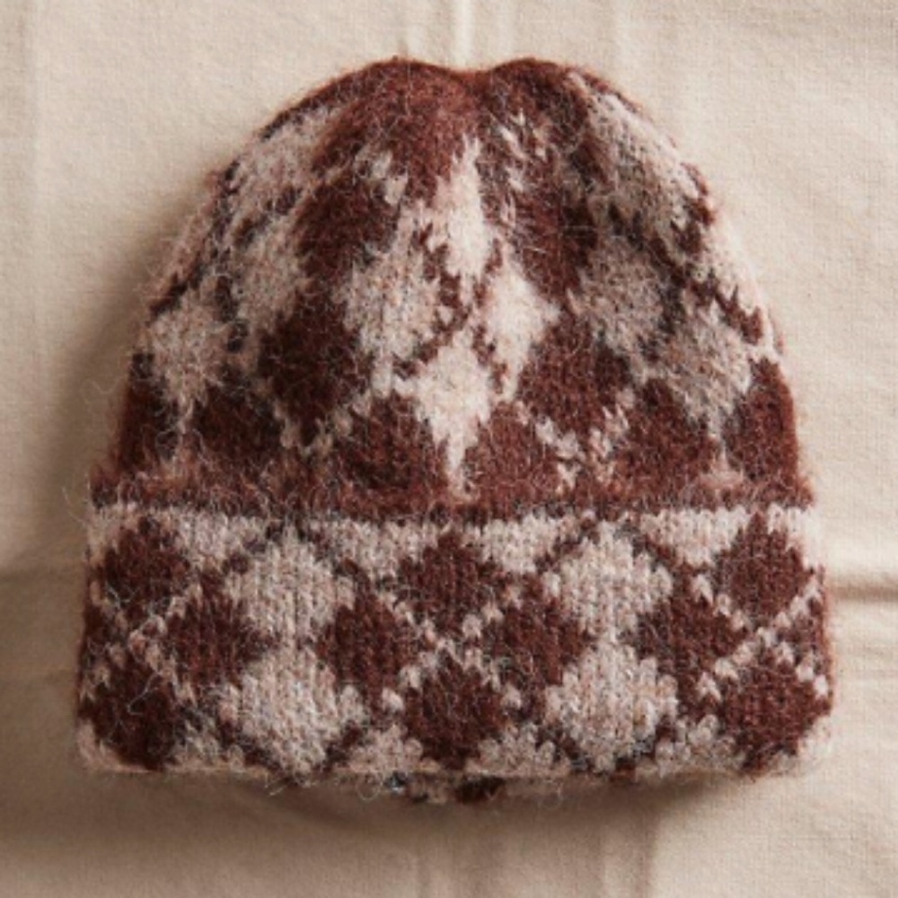 [NWT] Free People Gambit Argyle Beanie